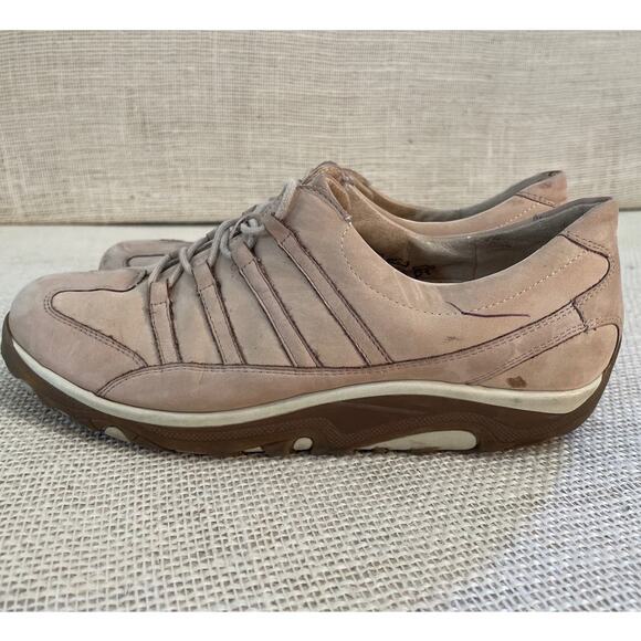 Waldlaufer Ladies Size 5.5 Comfort Lace Up Shoes Tan Leather Suede, Walking - Picture 6 of 9